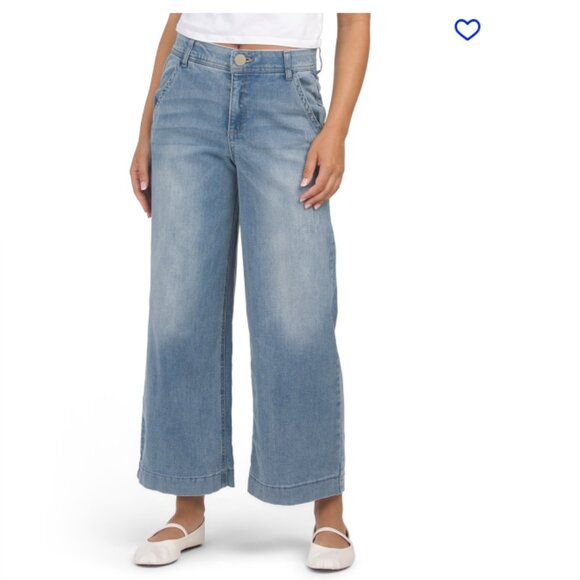 NEW DEMOCRACY Ab Tech High Rise Wide Leg women Jeans With Front Darts 725 3m7 - Picture 2 of 4